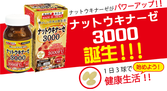 ナットウキナーゼ3000｜ミナミヘルシーフーズ